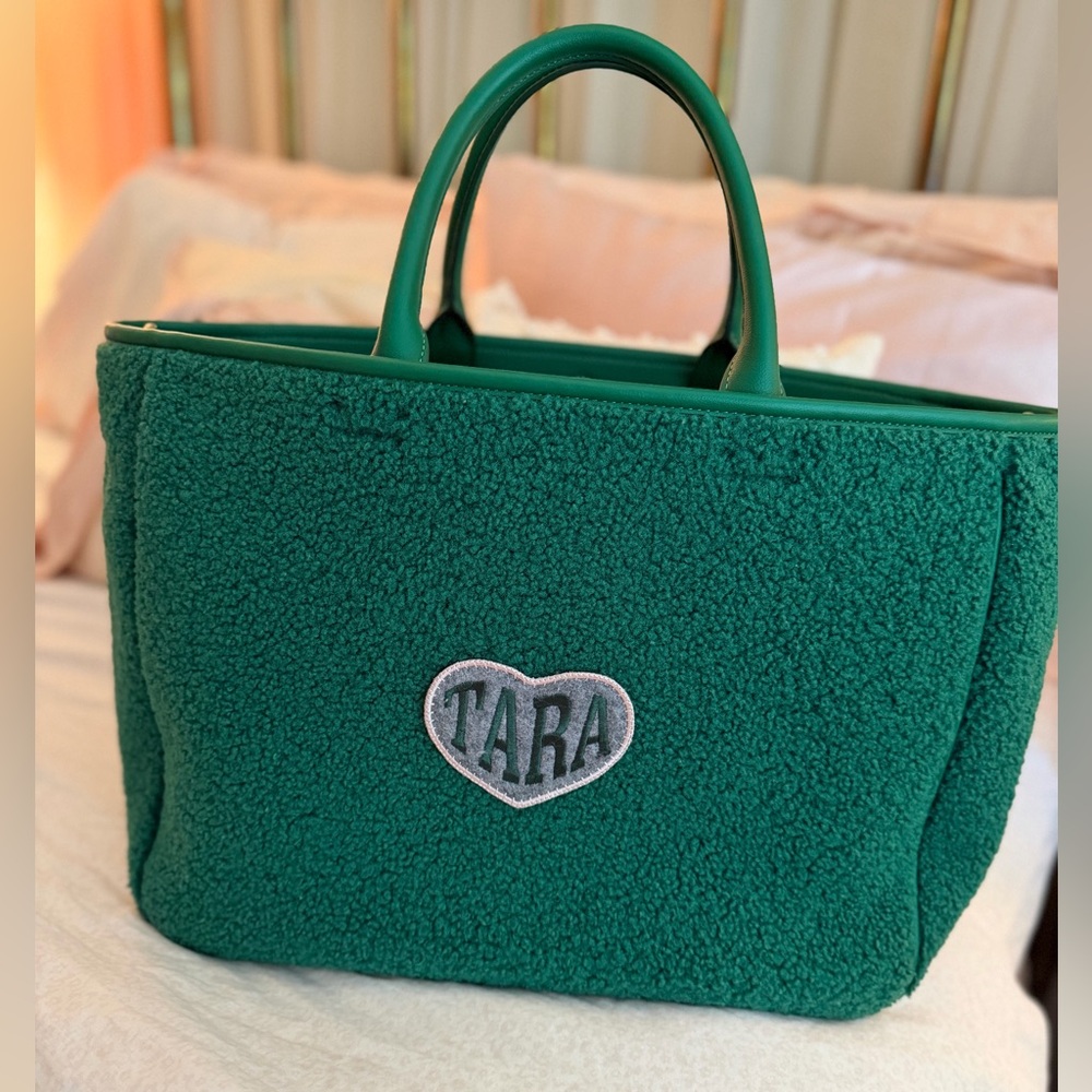 Stoney Clover Lane East West Tote Cozy Pine Sherpa